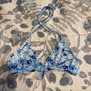 JOLYN TIE-DYE TRIANGLE TIE-BACK TOP